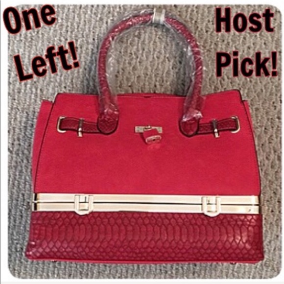 Storage Compartment Faux Leather Satchel Purse New - Picture 8 of 8